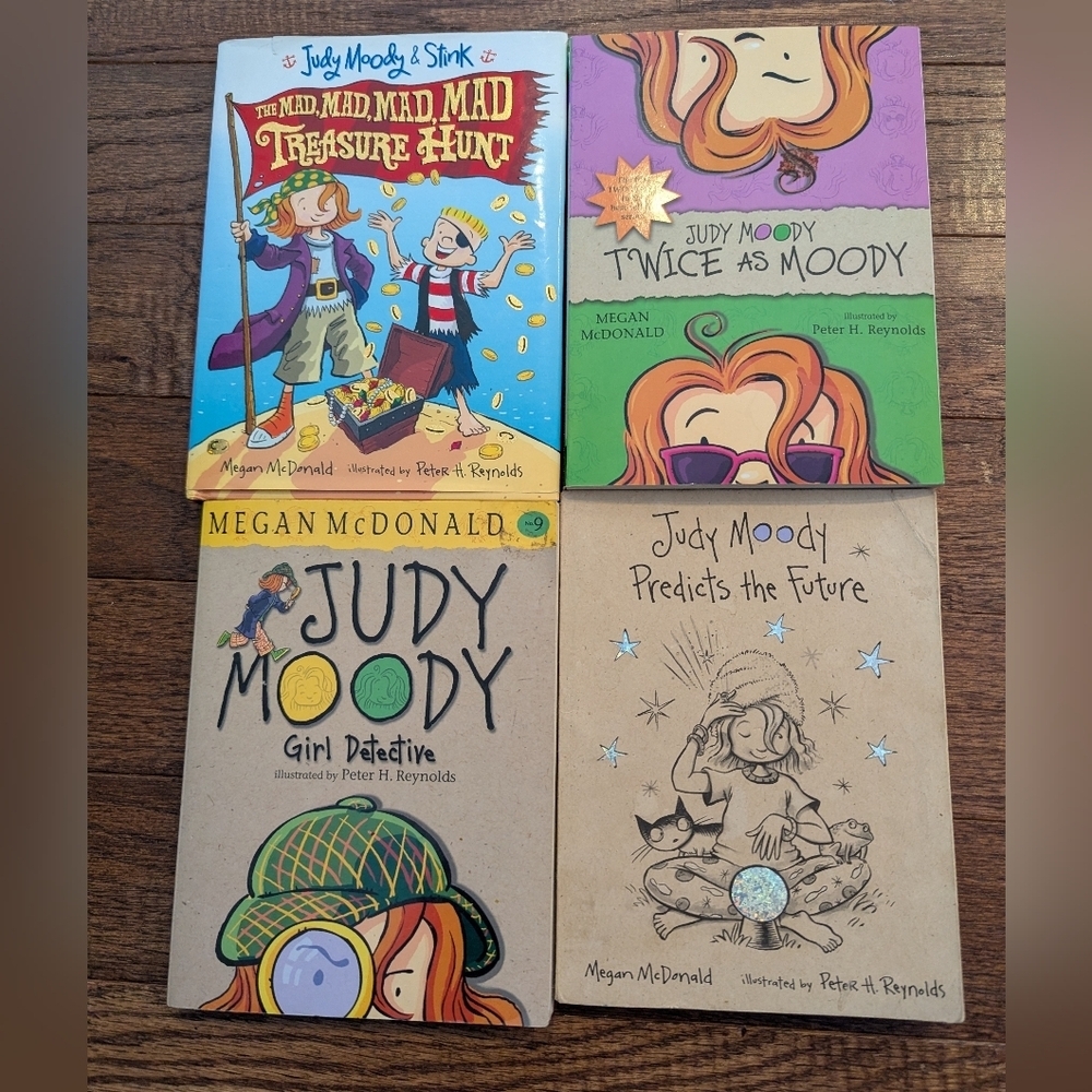Judy Moody Books 3 Softcover, 1 Hardcover 5 Stories Age 6-9 Megan McDonald